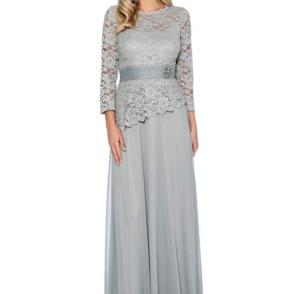 Decode 1.8 - Long Sleeve Lace Peplum Dress 184004
